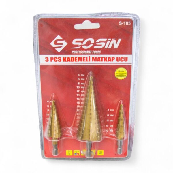 3 Parça Kademeli Matkap Ucu Seti